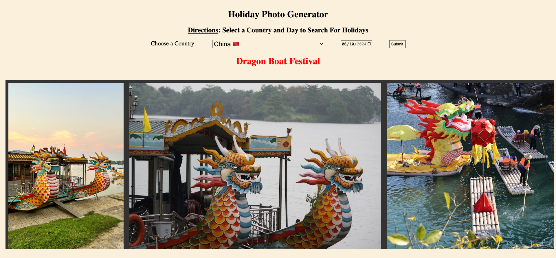 Photo of Holiday Photo Generator App